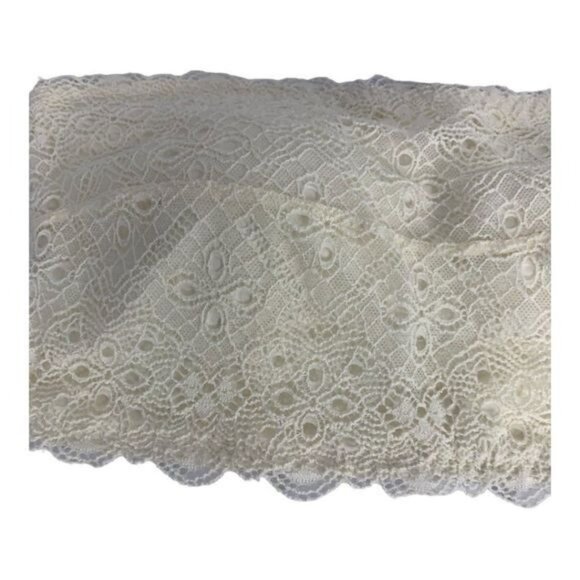 Lucky Brand Womens Lace Bandeau Tube Top L Off-White Nylon/Spandex - Picture 3 of 7